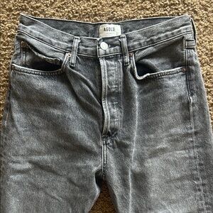 Agolde Gray Straight Jeans with Vintage Appeal